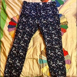 Navy print Gap ankle pants